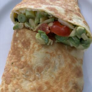 omelette wrap with avocado