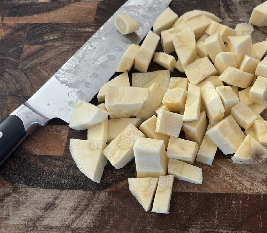 how to cut parsnips